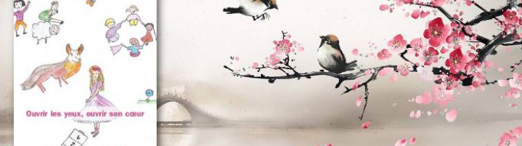 Bannière « Ouvrir les yeux, ouvrir son cœur »