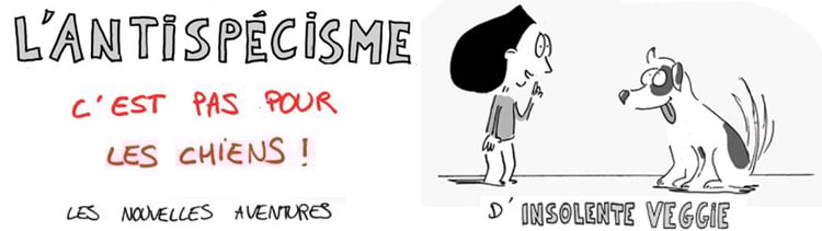 Bannière L’antispécisme, c’est pas pour les chiens