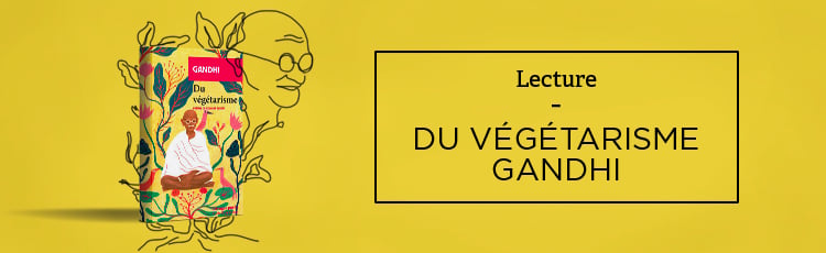 Bannière Gandhi, engagé pour le végétarisme