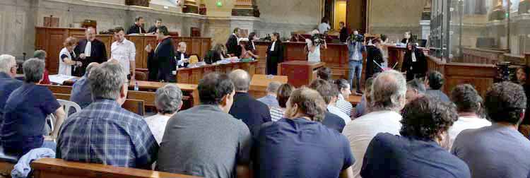Salle d'audience au tribunal de Pau