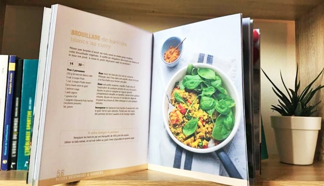 Brouillade de haricots blancs au curry, recette de Cuisine vegan petit budget