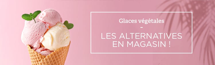 Bannière Glaces végétales : les alternatives en magasin !