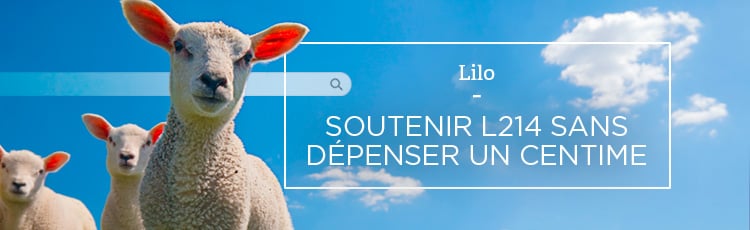 Bannière Soutenez L214 sans dépenser un centime !