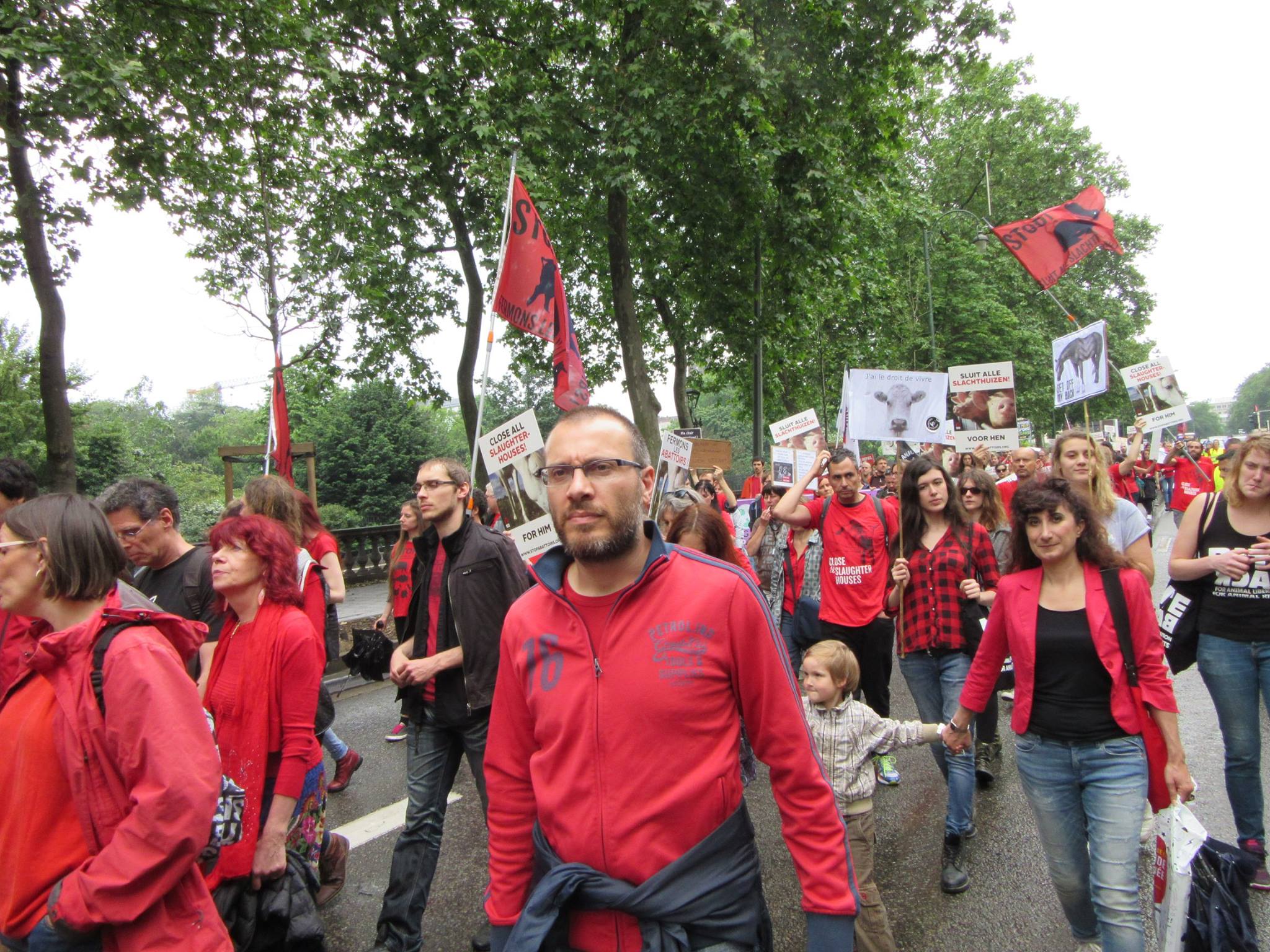 Photo de la Marche pour la fermeture des abattoirs 2016 à Bruxelles