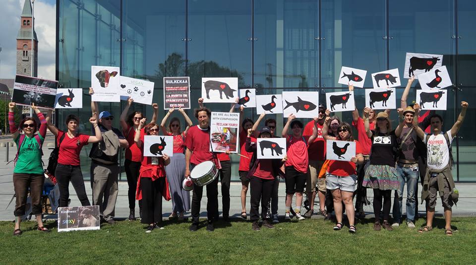 Action contre les abattoirs à Helsinki