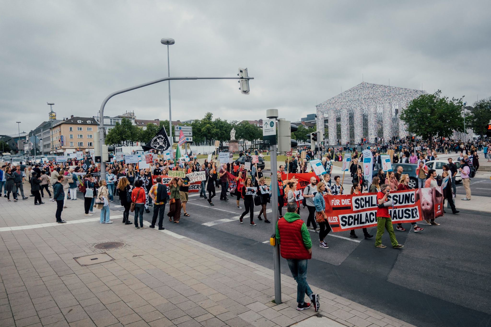 Photo de la Marche pour la fermeture des abattoirs 2017 à Cassel