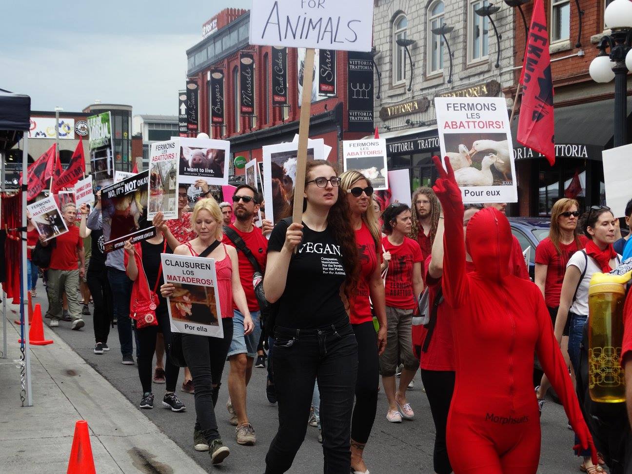 Photo de la Marche pour la fermeture des abattoirs 2017 à Ottawa