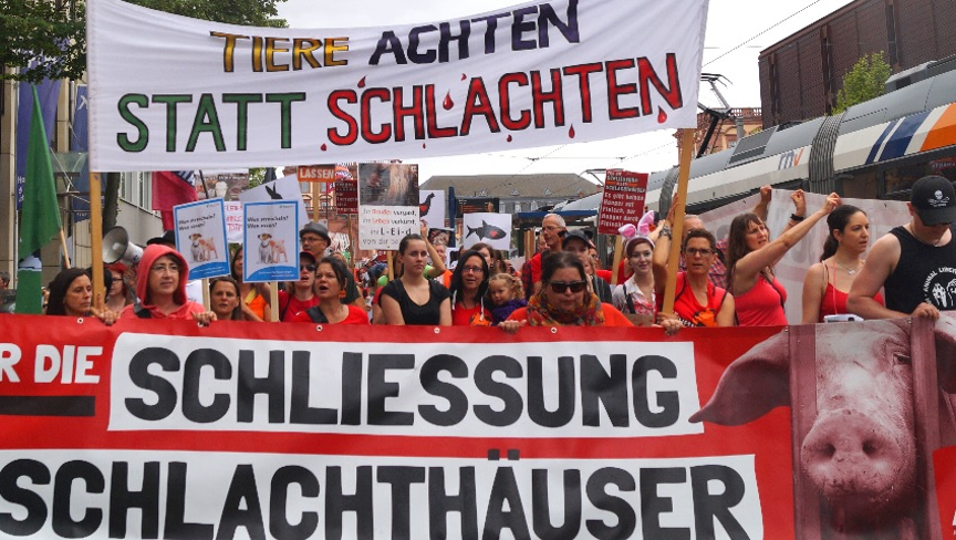 Photo de la Marche pour la fermeture des abattoirs 2017 à Mannheim